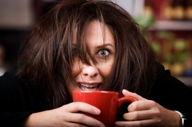 coffee addict woman