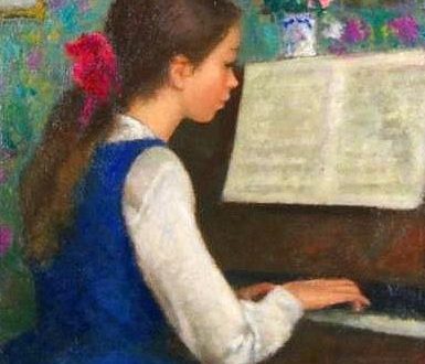 Young Girl at a Piano